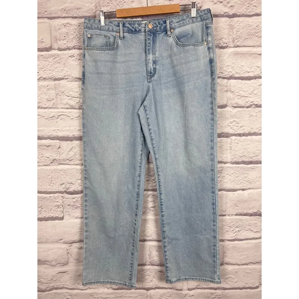 Seven7 Women's 12 Y2K Minimalist Staple‎ Soft Norm Loose Straight Denim Jeans